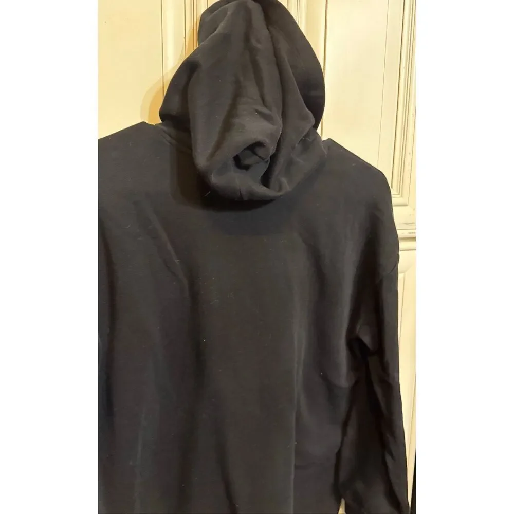Old Navy Youth Girls Love Rose Graphic Pullover Hoodie Sweatshirt Black XL 14-16